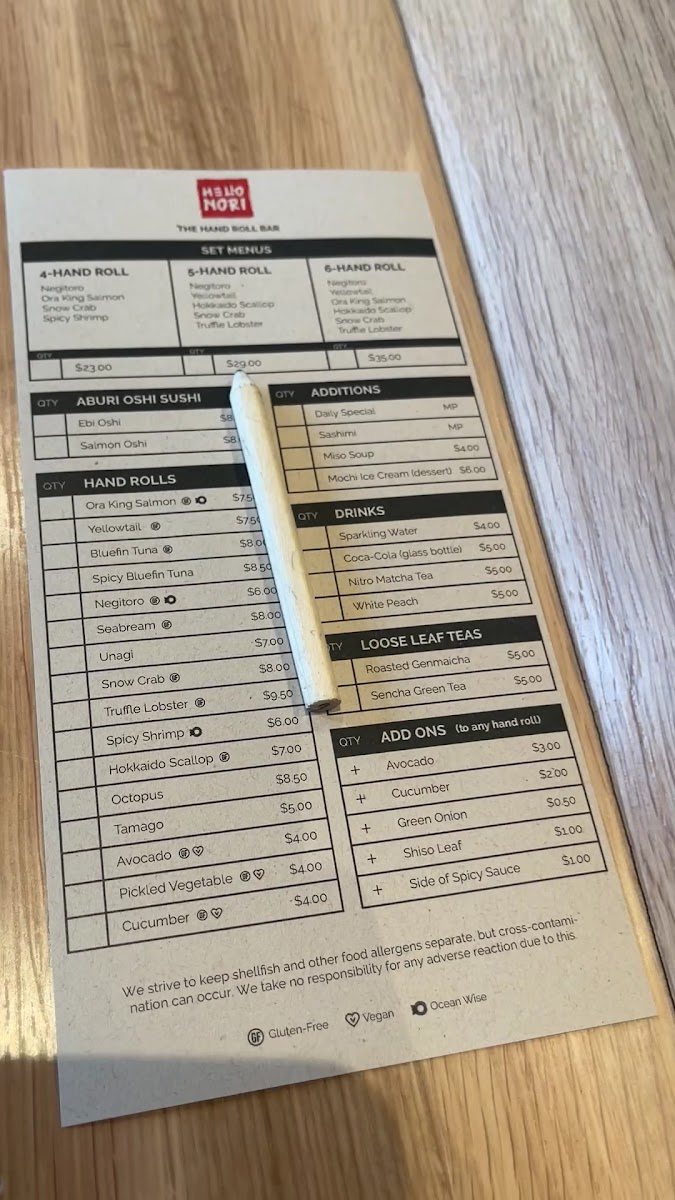 Menu Hello Nori - Richmond-2