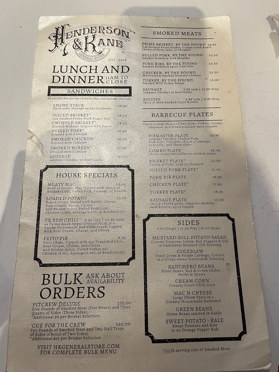 Menu Henderson & Kane-2