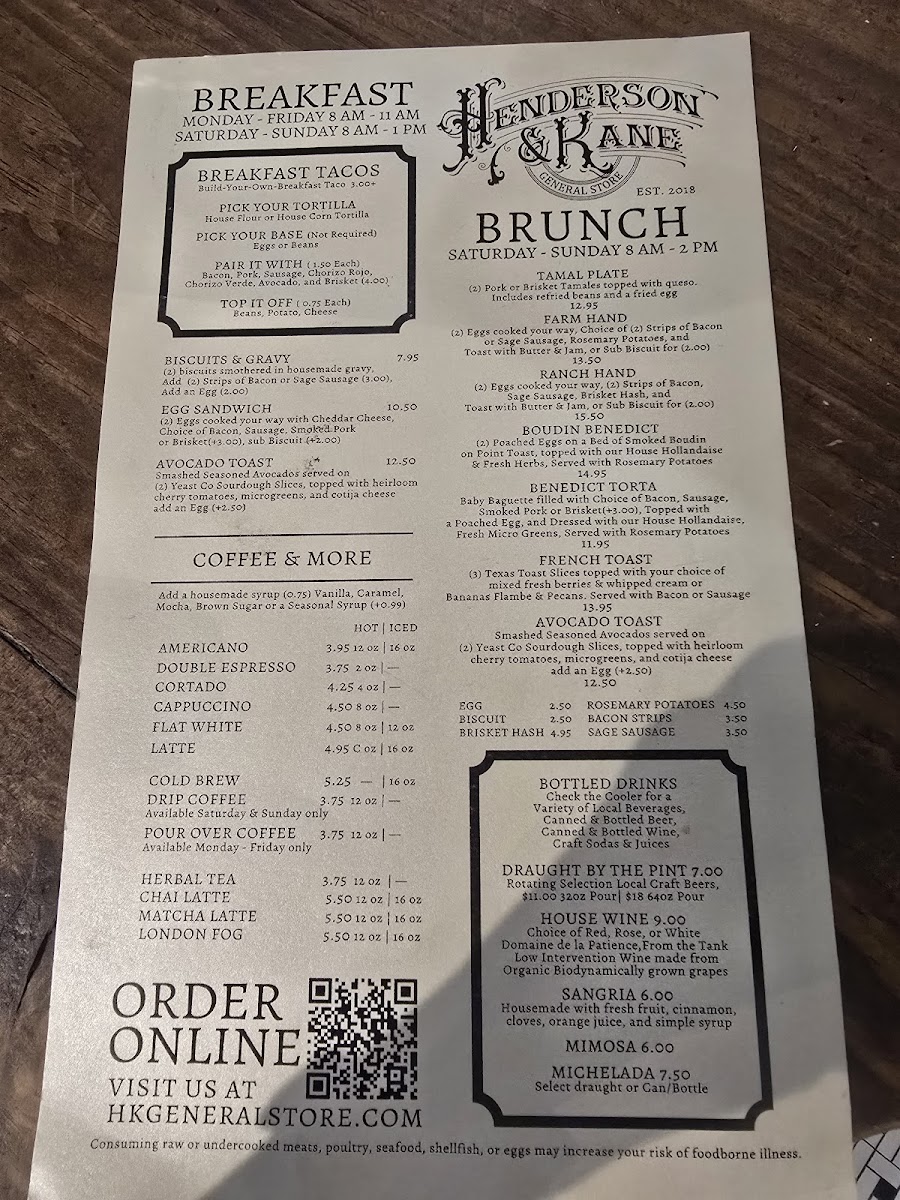 Menu Henderson & Kane-6
