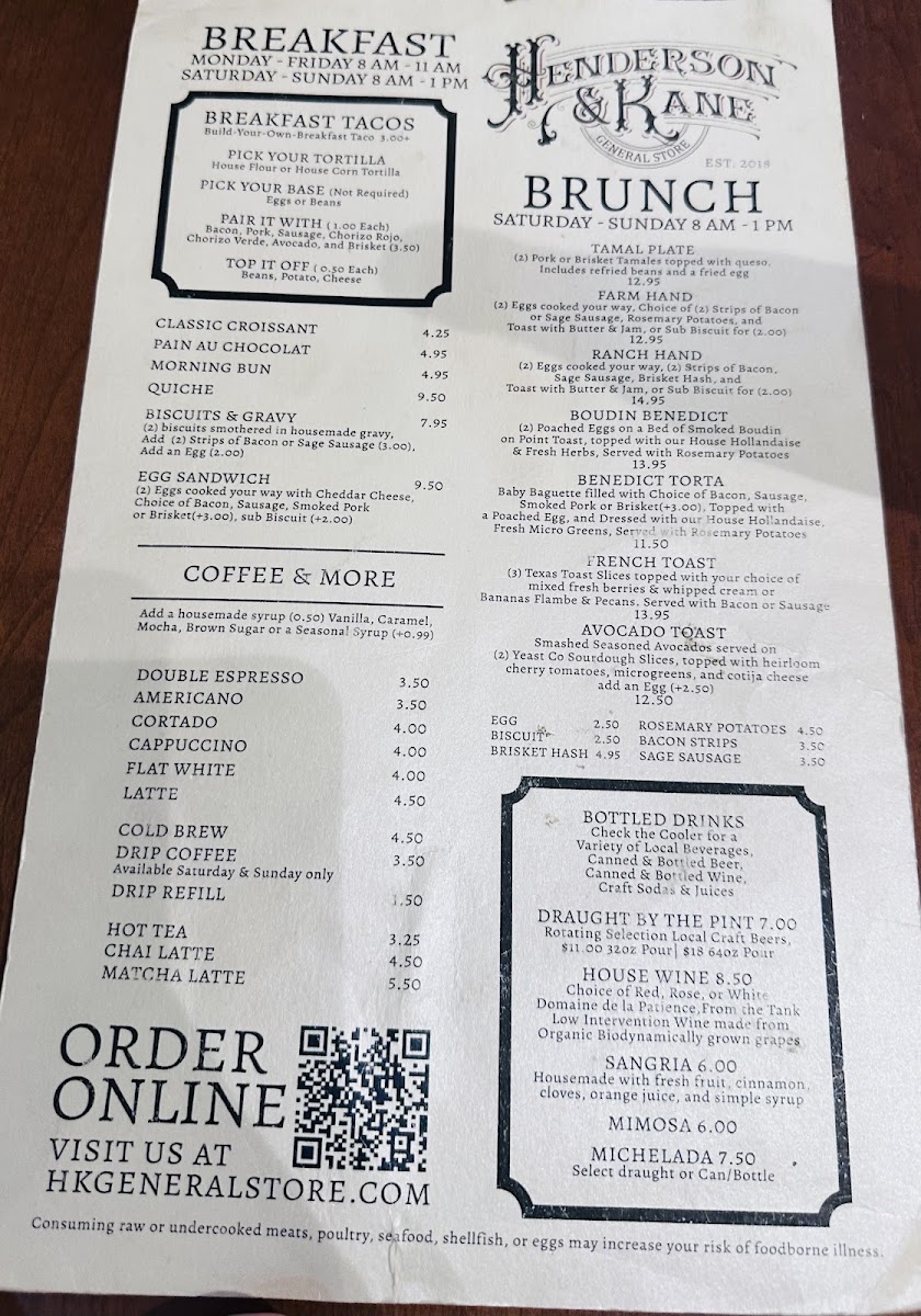 Menu Henderson & Kane-7