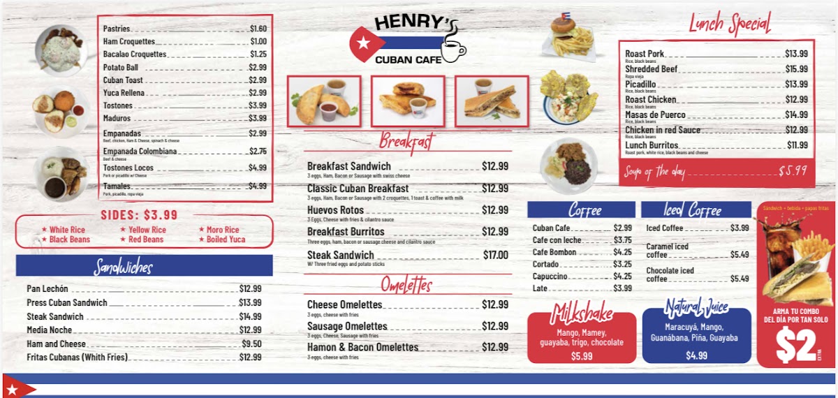 Menu Henry's Cuban Cafe-1