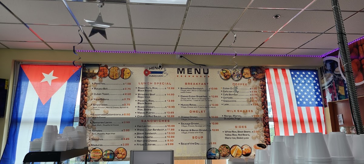 Menu Henry's Cuban Cafe-7