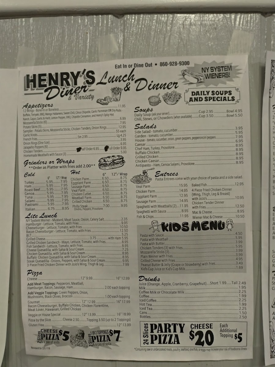Menu Henry's Diner-4