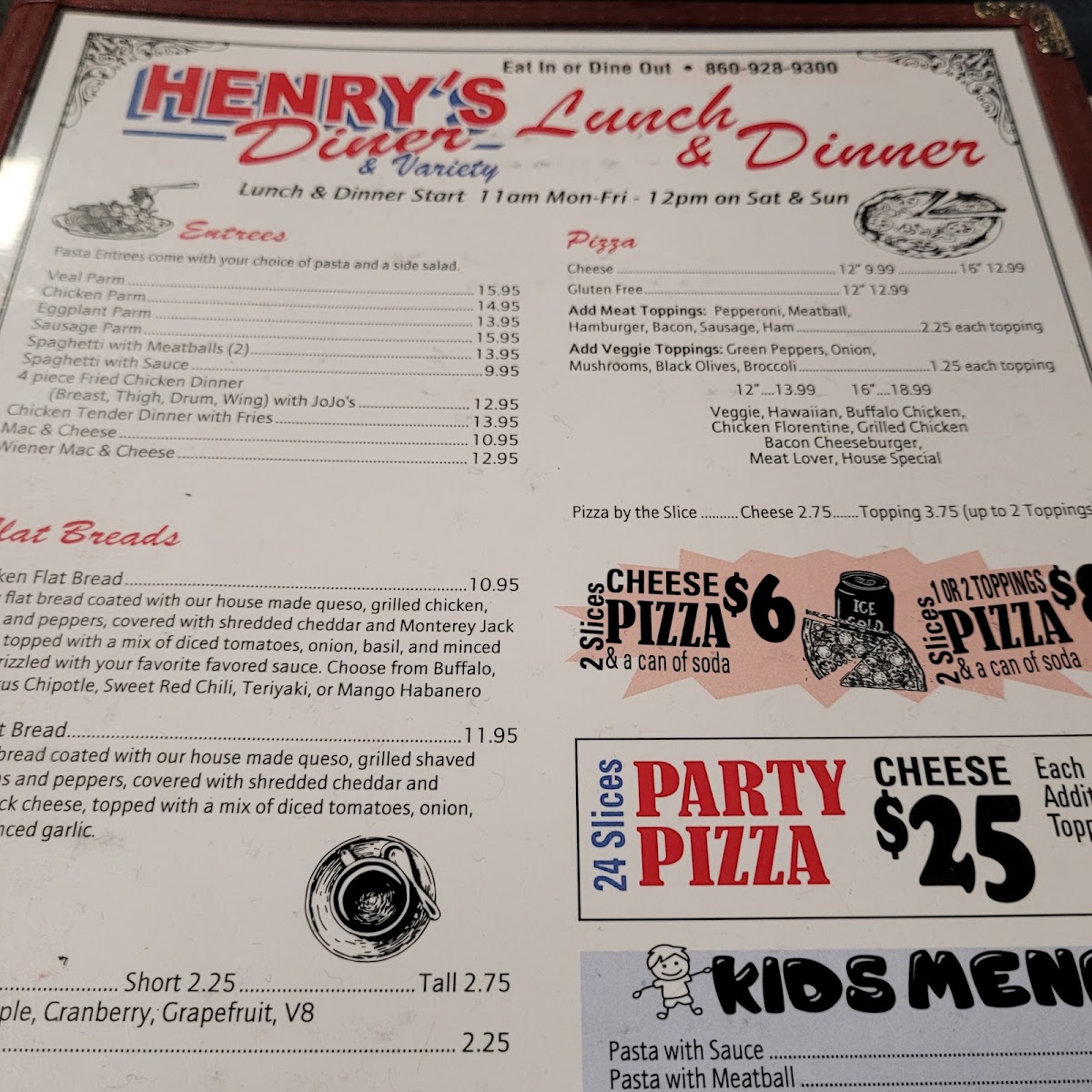 Menu Henry's Diner-7