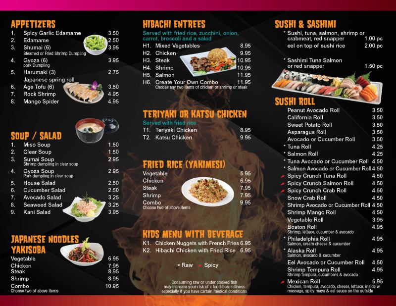 Menu Hibachi Express Winter Haven-5