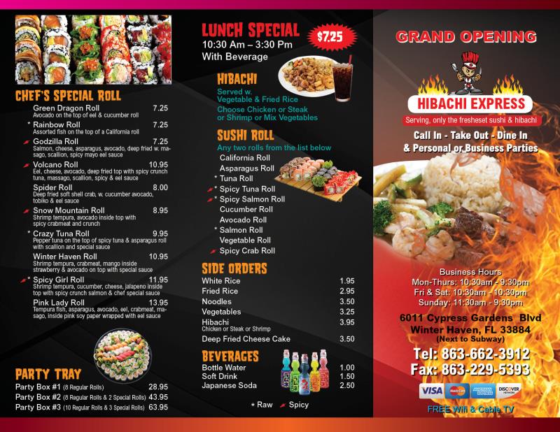 Menu Hibachi Express Winter Haven-6