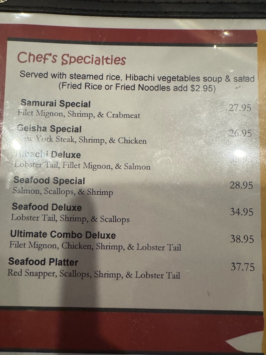 Menu Hibachi Japanese Steakhouse-2