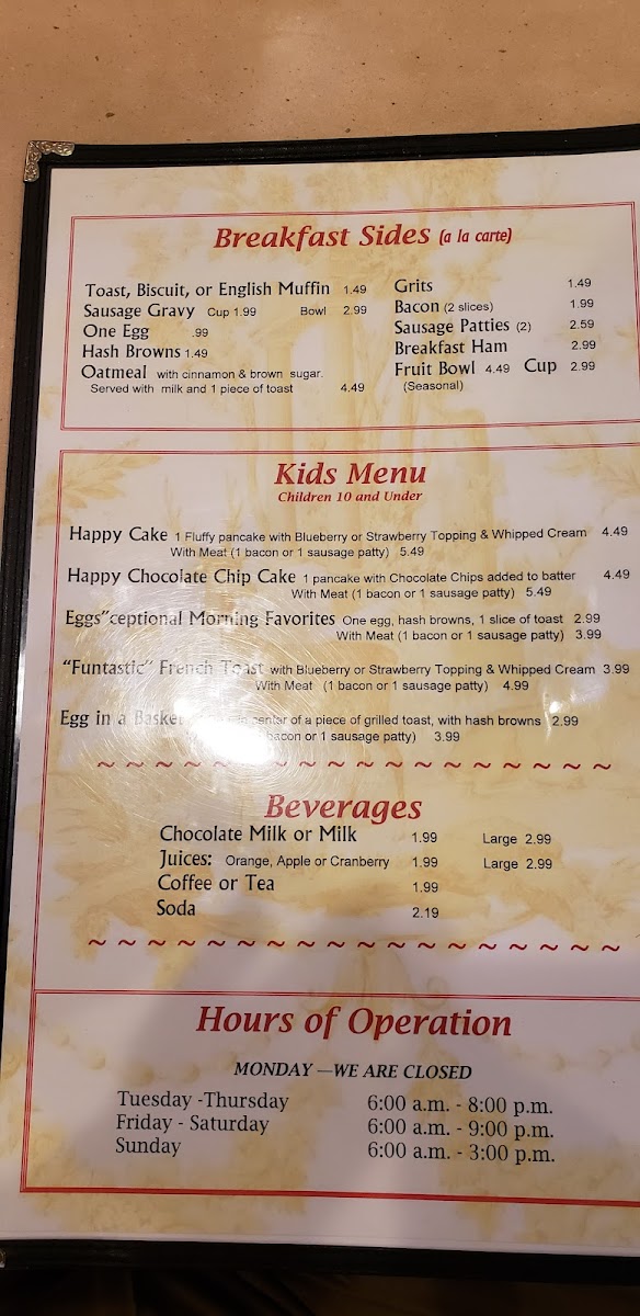 Menu Hickory House Restaurant-6