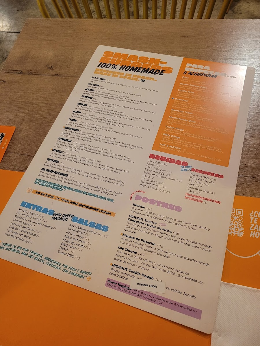 Menu Hideout Burger Sant Marti-2