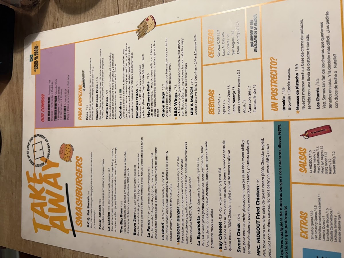 Menu Hideout Burger Sant Marti-8