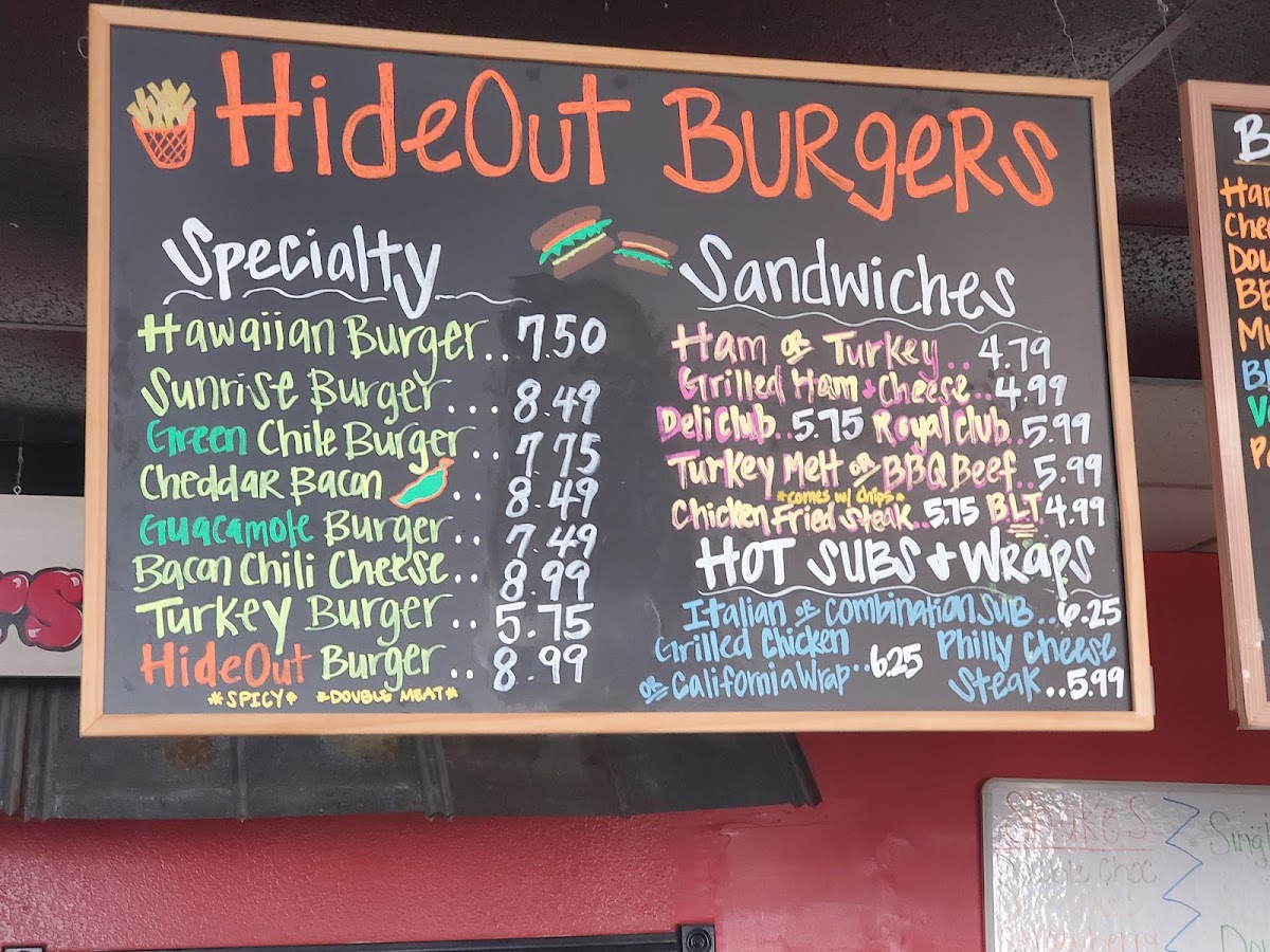 Menu Hideout Burgers-7