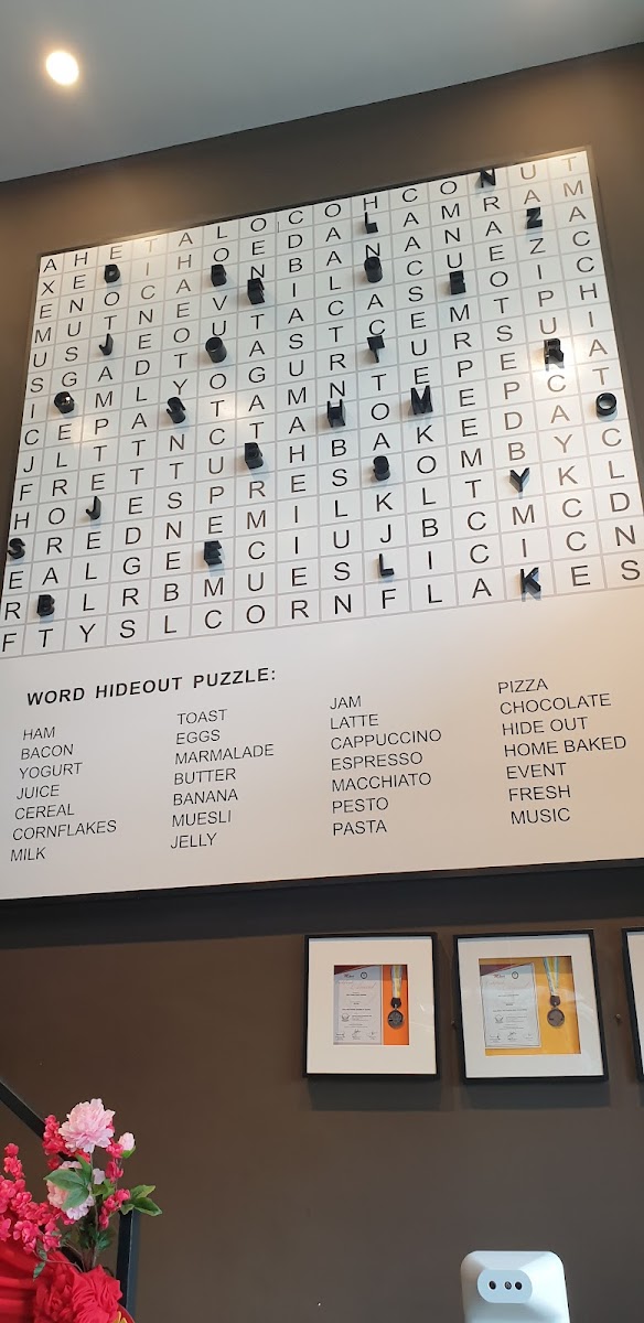 Menu Hideout Cafe 60-7