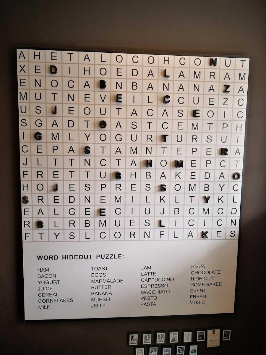 Menu Hideout Cafe 60-9
