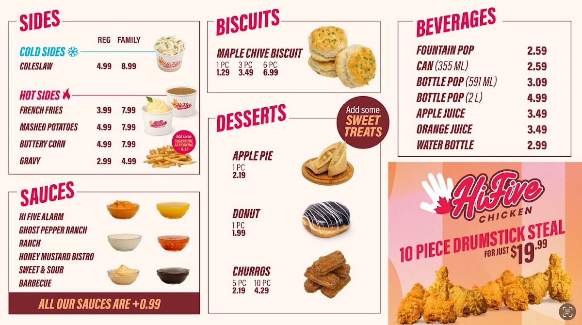 Menu Hifive Chicken Abbotsford-1