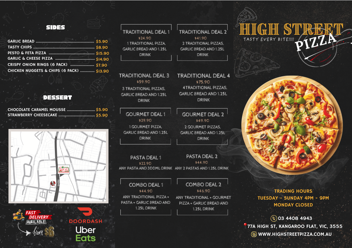 Menu High Street Pizza & Pasta-1