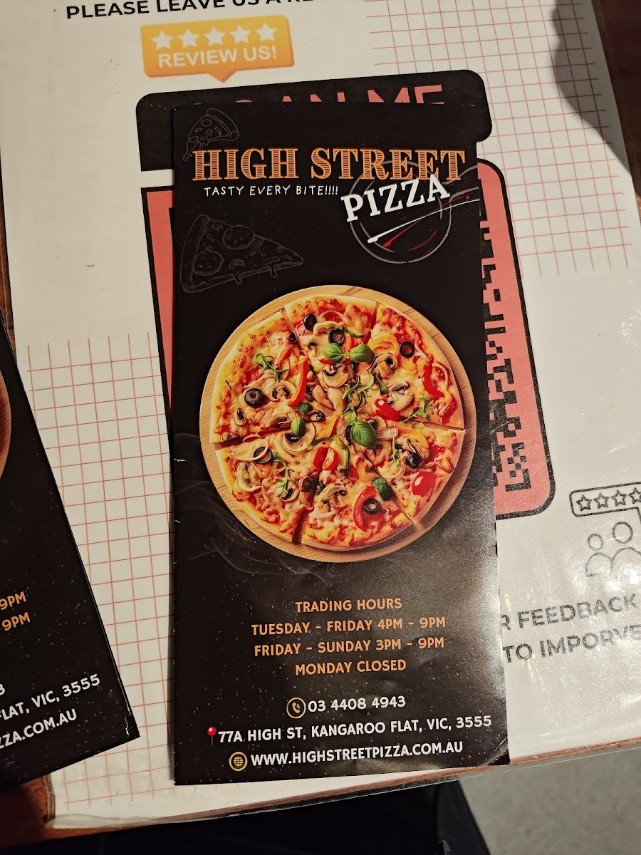 Menu High Street Pizza & Pasta-10