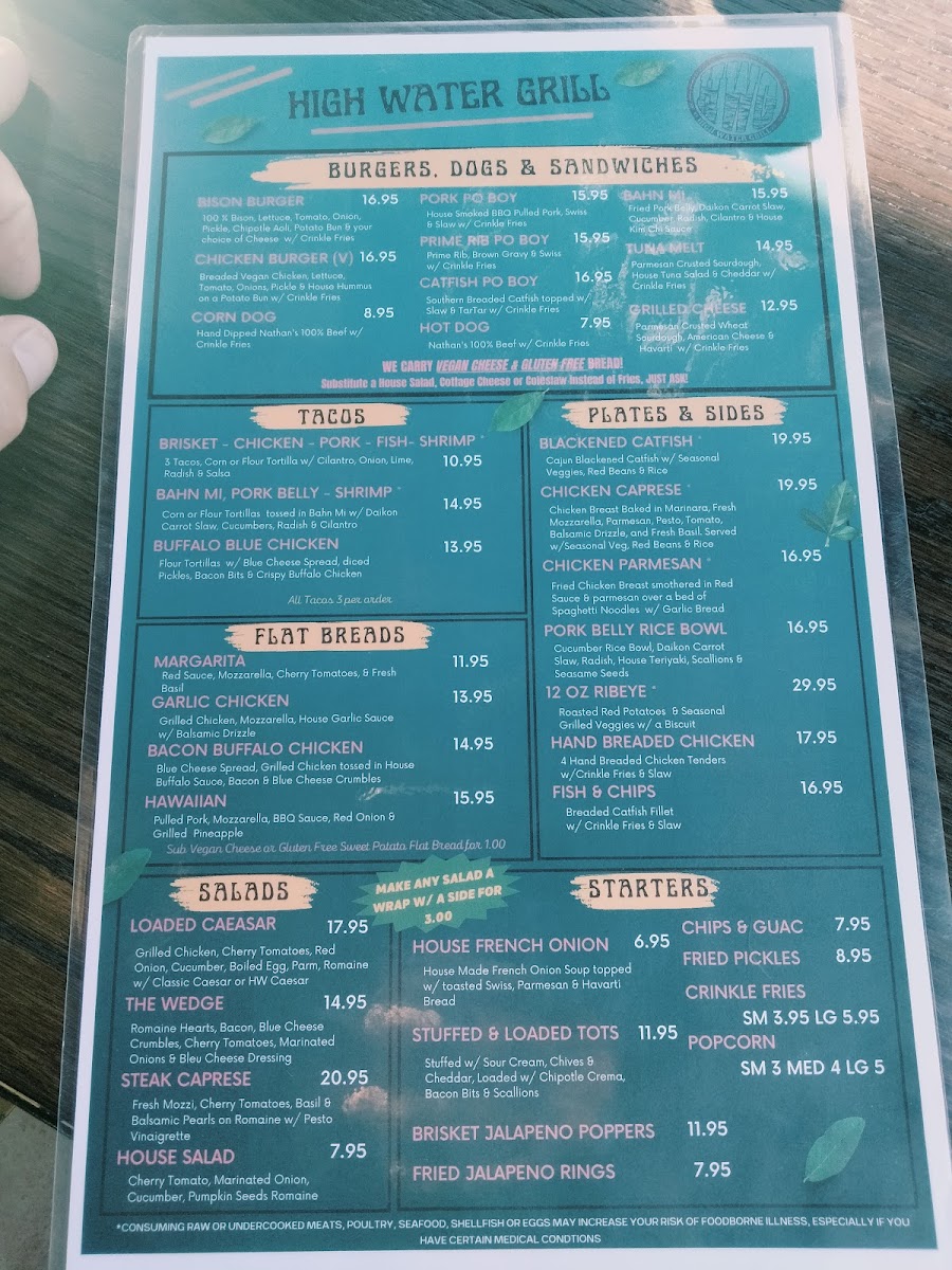 Menu High Water Grill-3