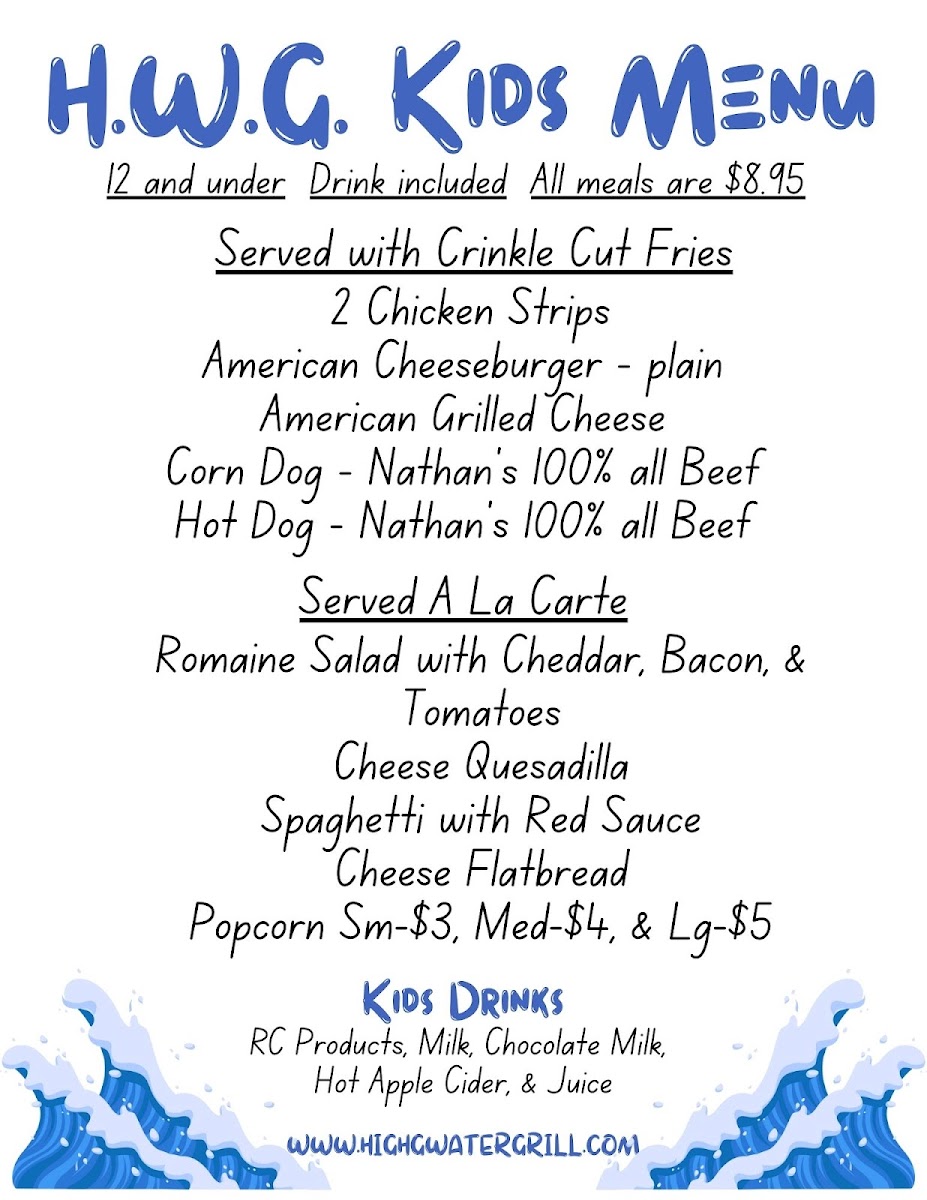 Menu High Water Grill-4