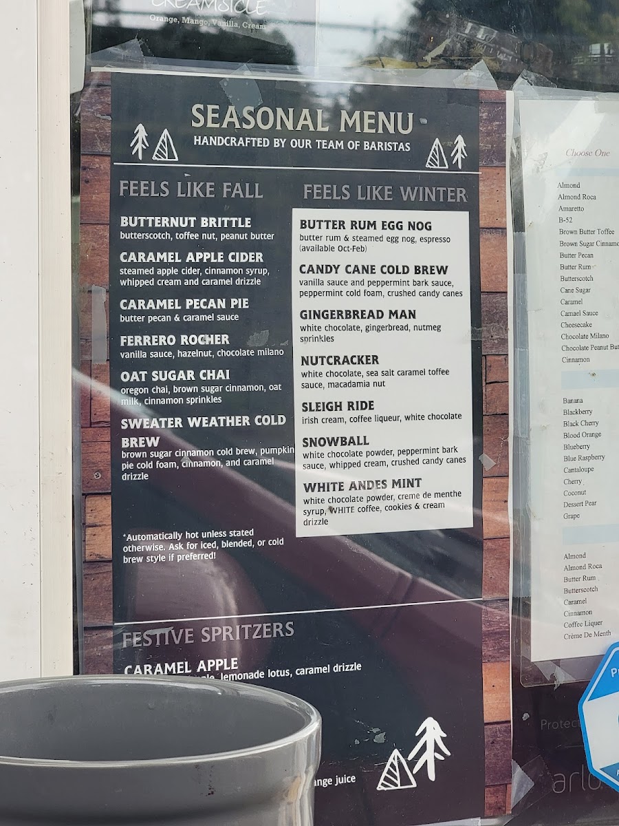 Menu Higher Grounds Espresso Corporation-1