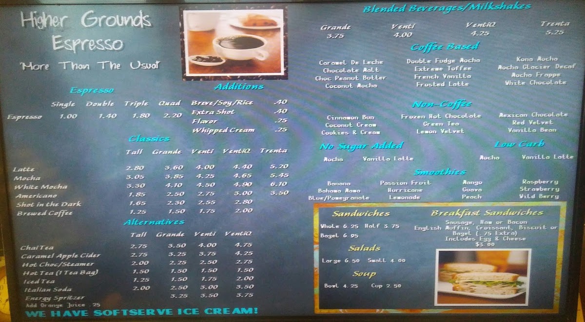 Menu Higher Grounds Espresso Corporation-2