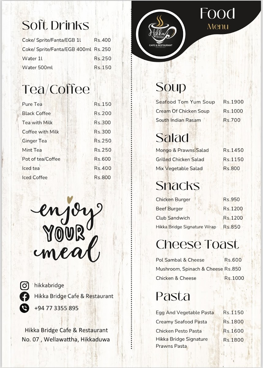 Menu Hikka Bridge Café & Restaurant-2