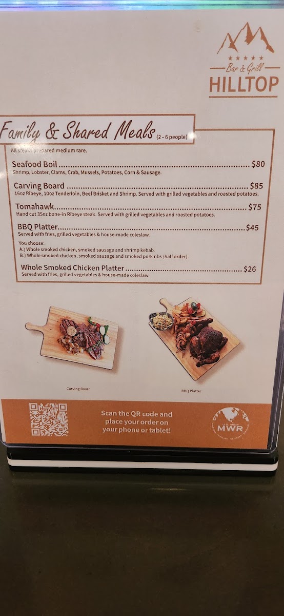 Menu Hill Top Bar And Grill-9