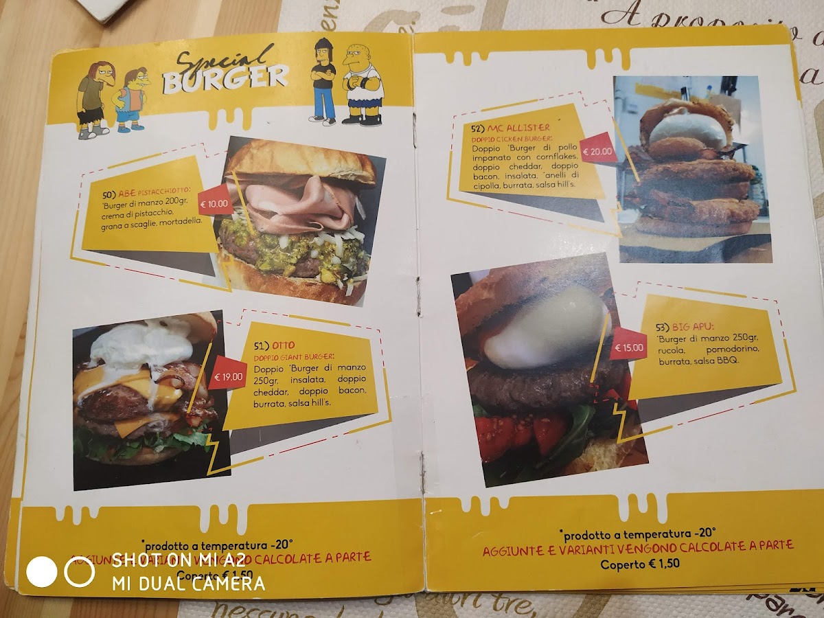 Menu Hill's Burger & Chips By Antonio-3