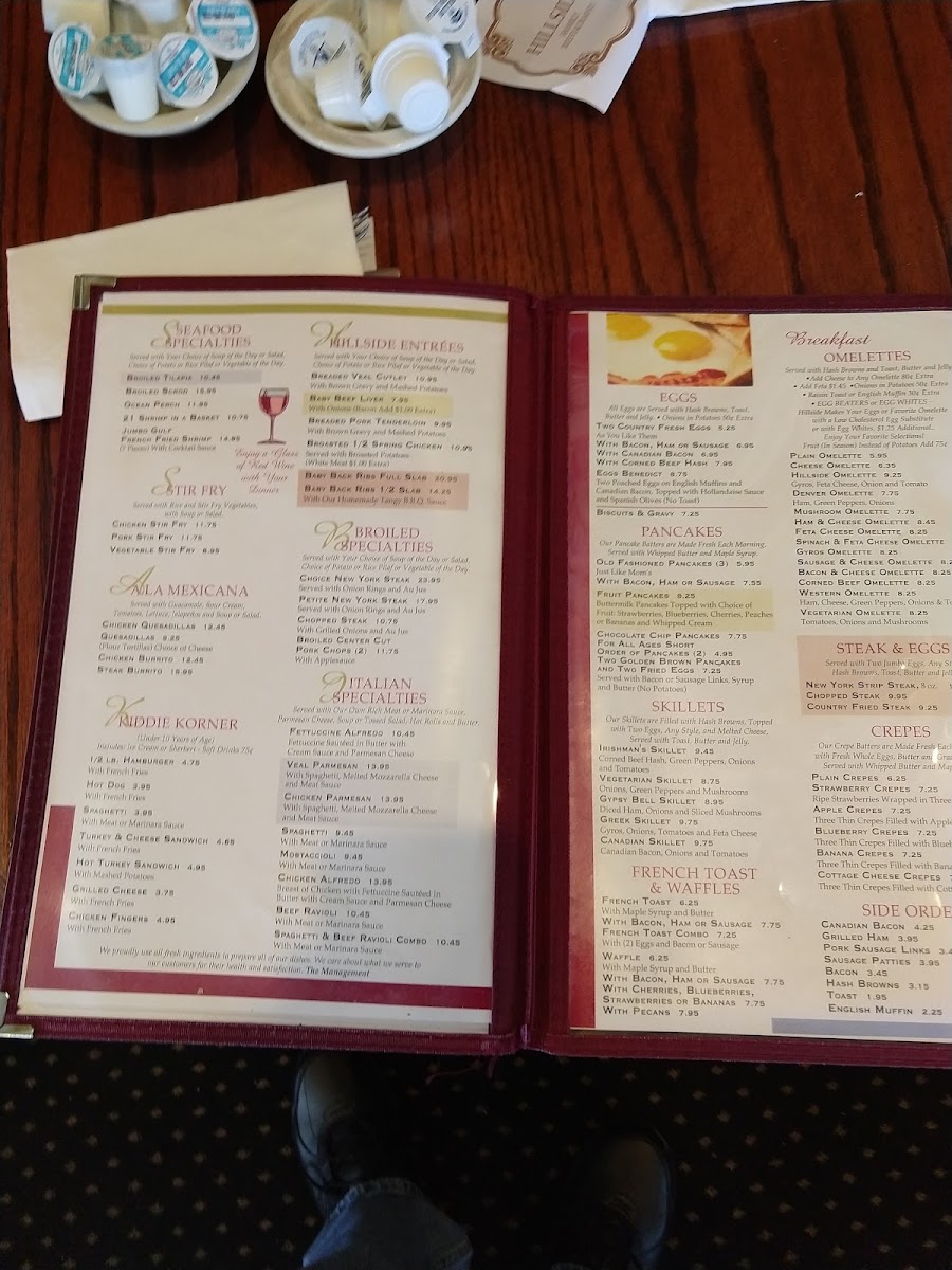 Menu Hillside Restaurant-9