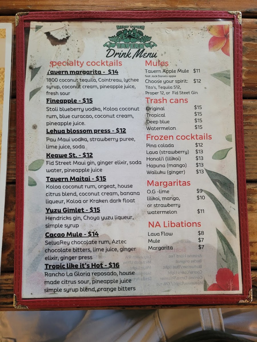 Menu Hilo Town Tavern-10