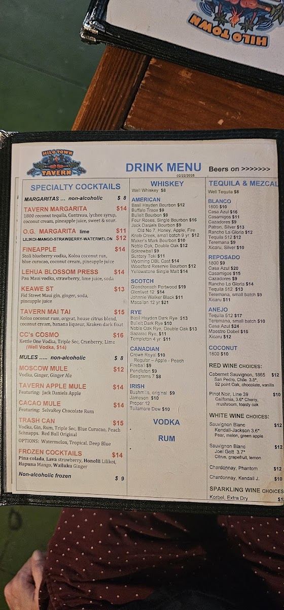 Menu Hilo Town Tavern-6
