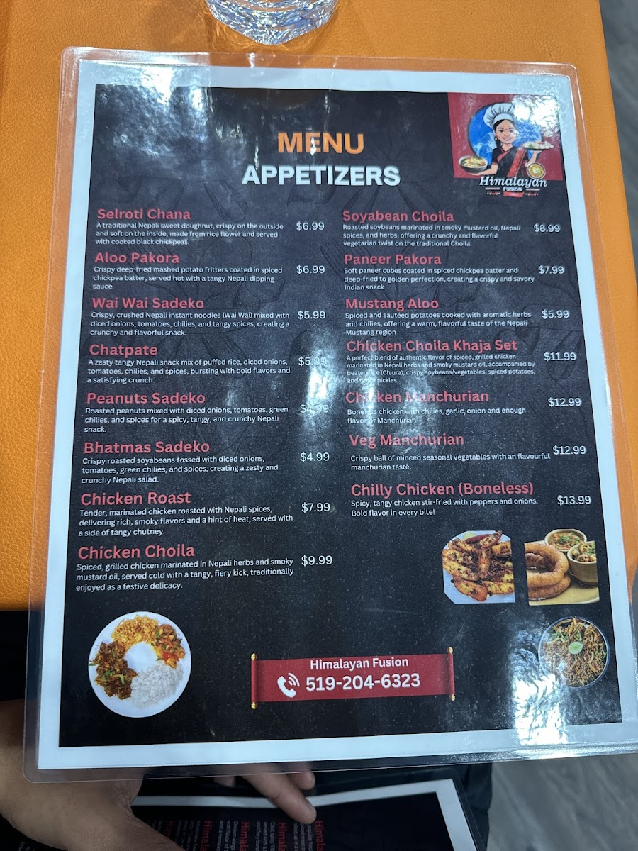 Menu Himalayan Fusion-3