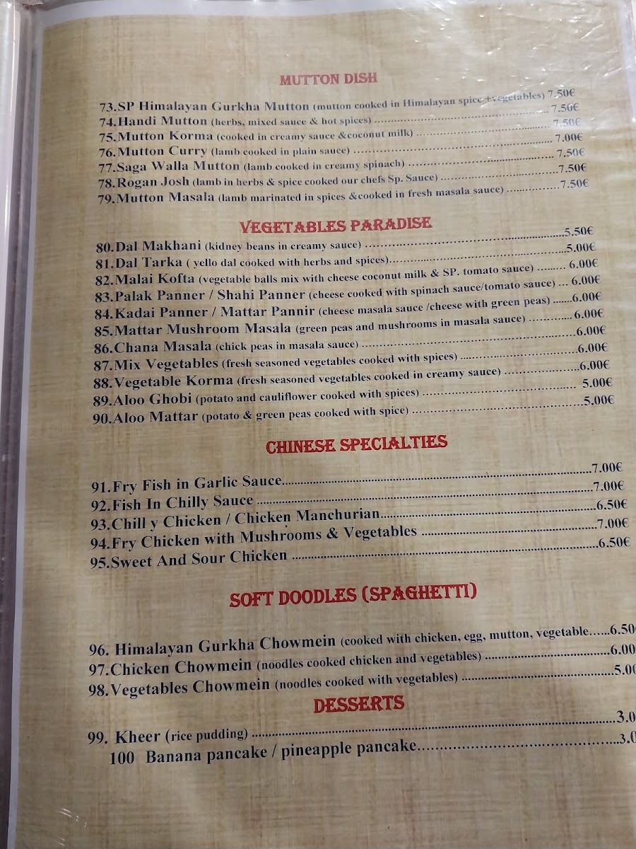 Menu Himalayan Gorkha Restaurant-4