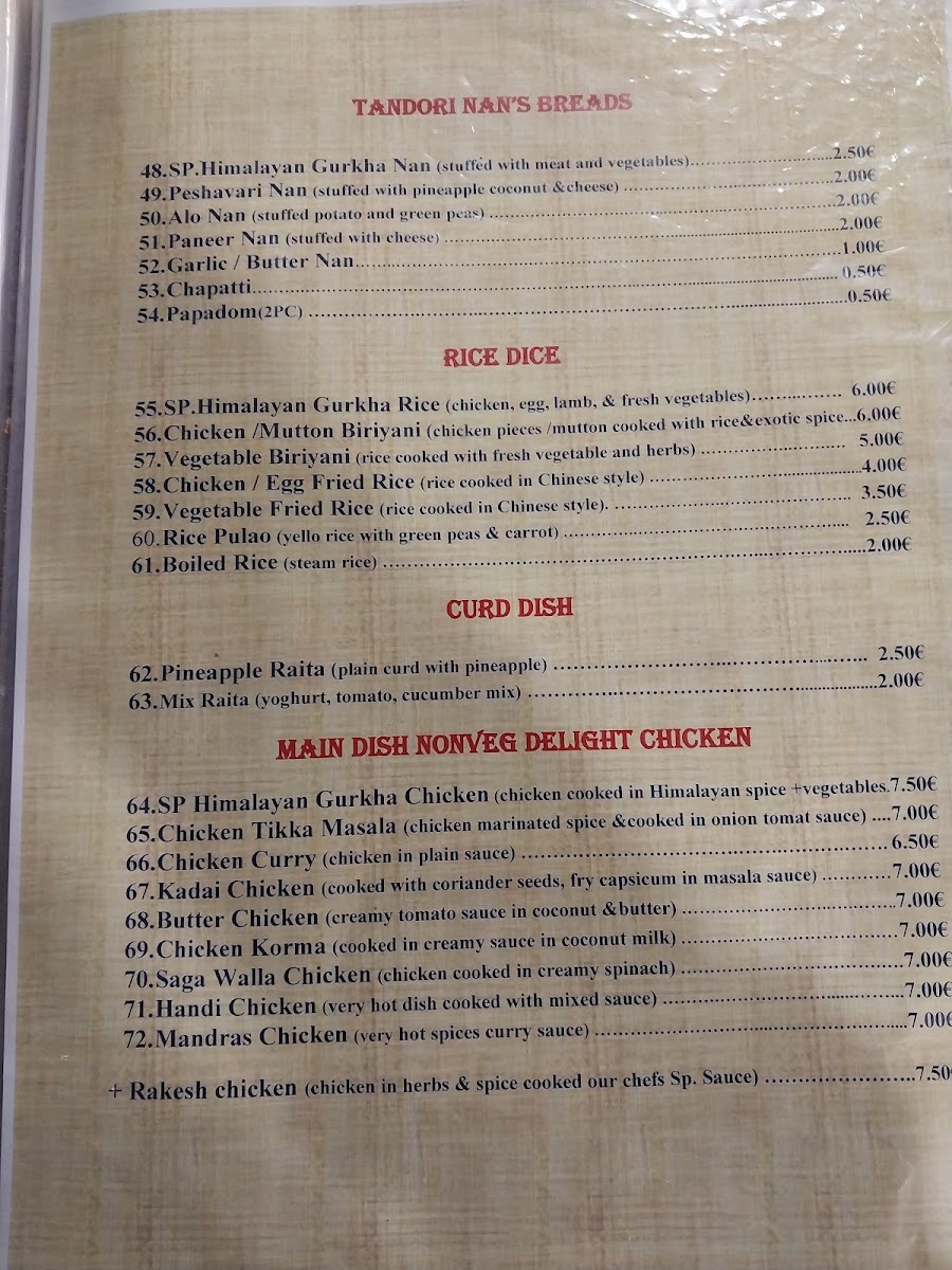 Menu Himalayan Gorkha Restaurant-5