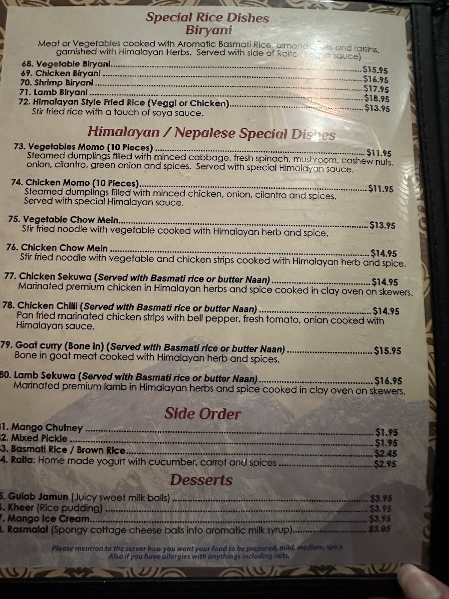 Menu Himalayan Grill-4