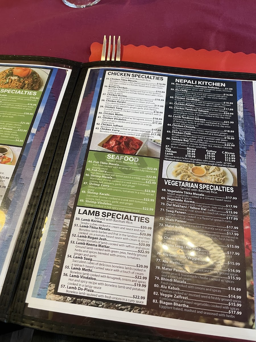 Menu Himalayan House - Nepalese/indian Restaurant-1