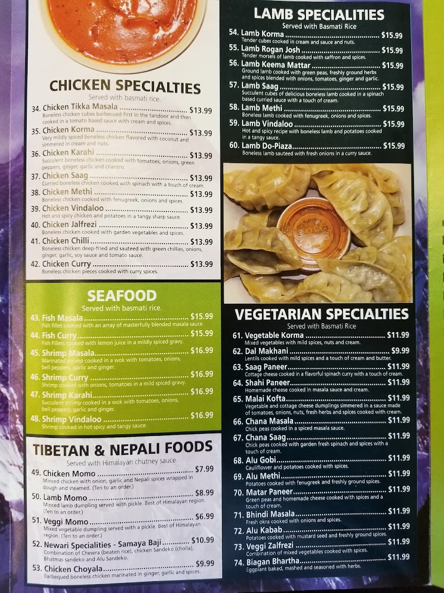 Menu Himalayan House - Nepalese/indian Restaurant-2