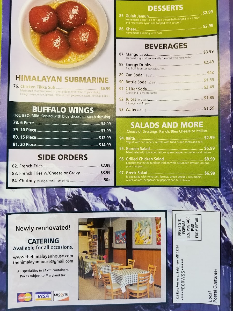 Menu Himalayan House - Nepalese/indian Restaurant-3