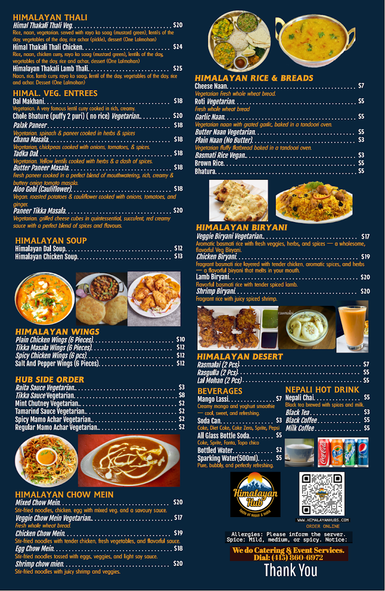 Menu Himalayan Hub / Best Nepali And Indian Food In San Francisco-3