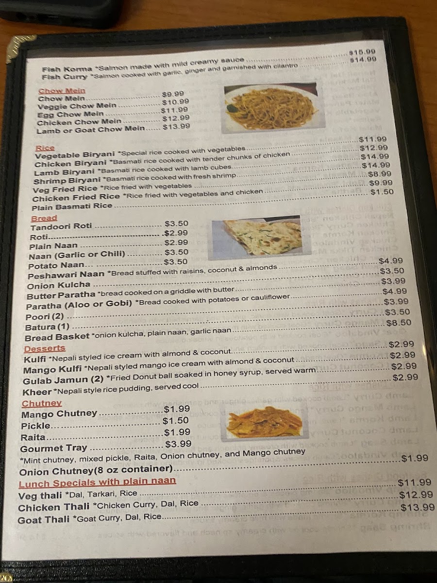 Menu Himalayan Range Nepali Restaurant-2