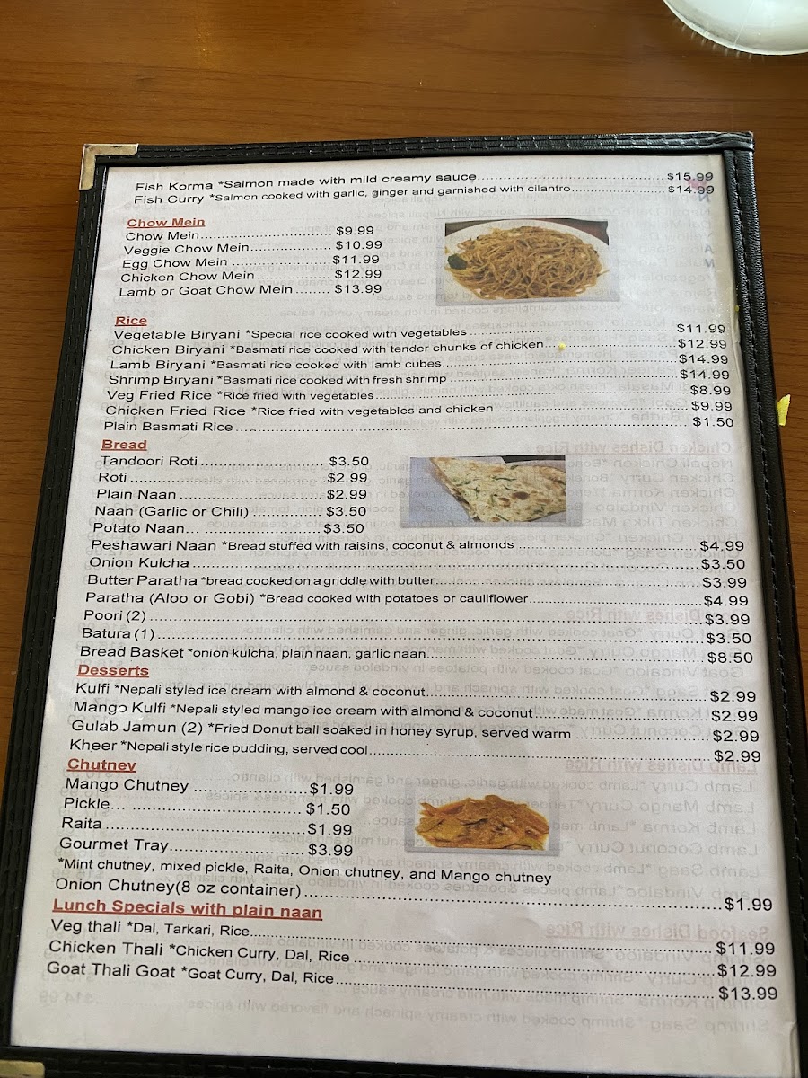 Menu Himalayan Range Nepali Restaurant-7
