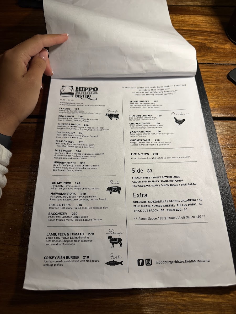 Menu Hippo Burger Bistro-10