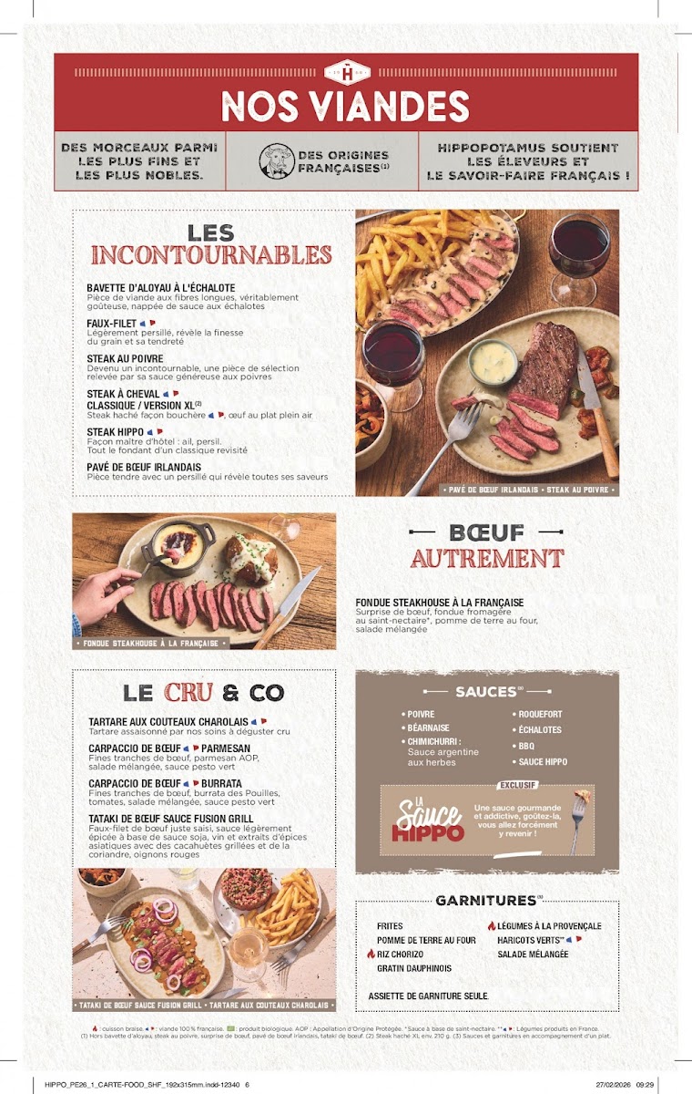 Menu Hippopotamus Steakhouse-7