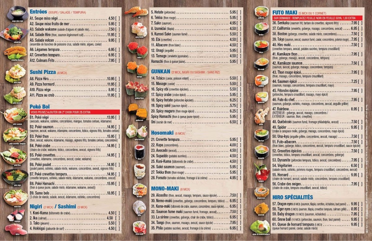 Menu Hiro Sushi Poké-1