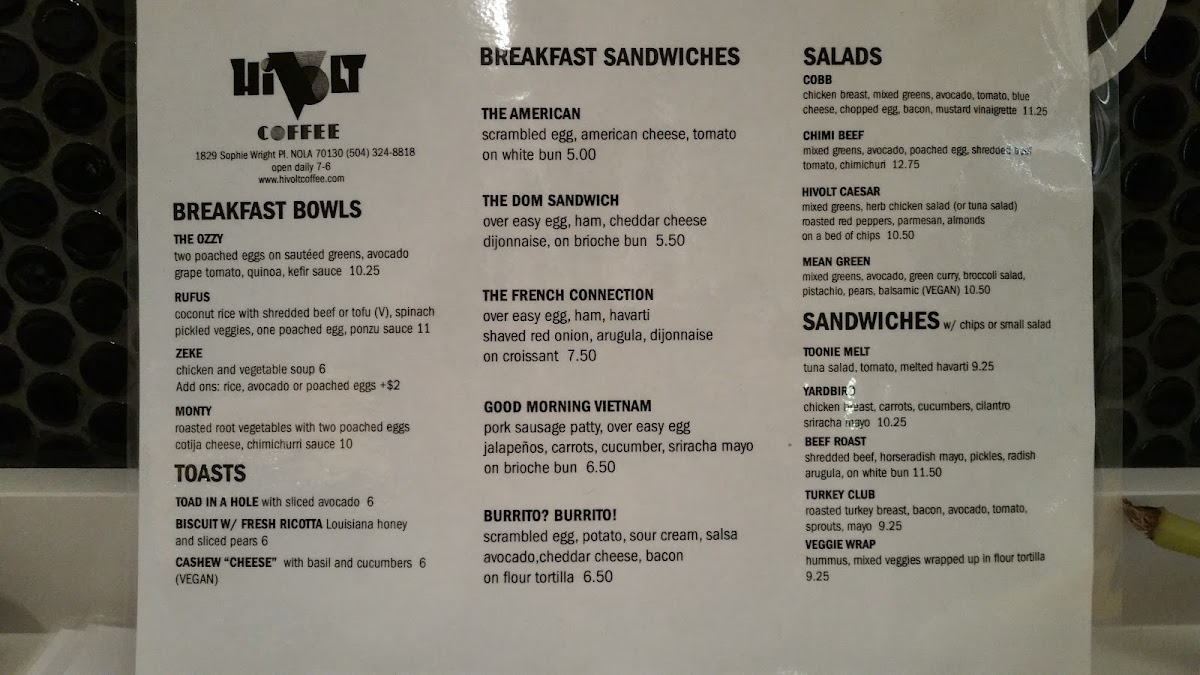 Menu Hivolt-5