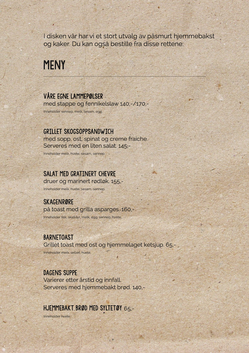 Menu Hønse-Lovisas House-1