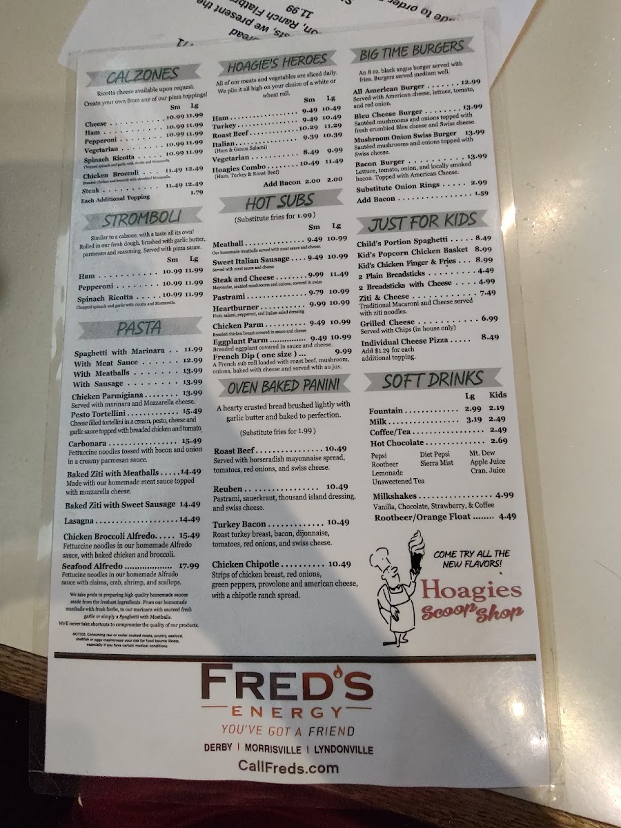 Menu Hoagie's Pizza & Pasta Morrisville-3