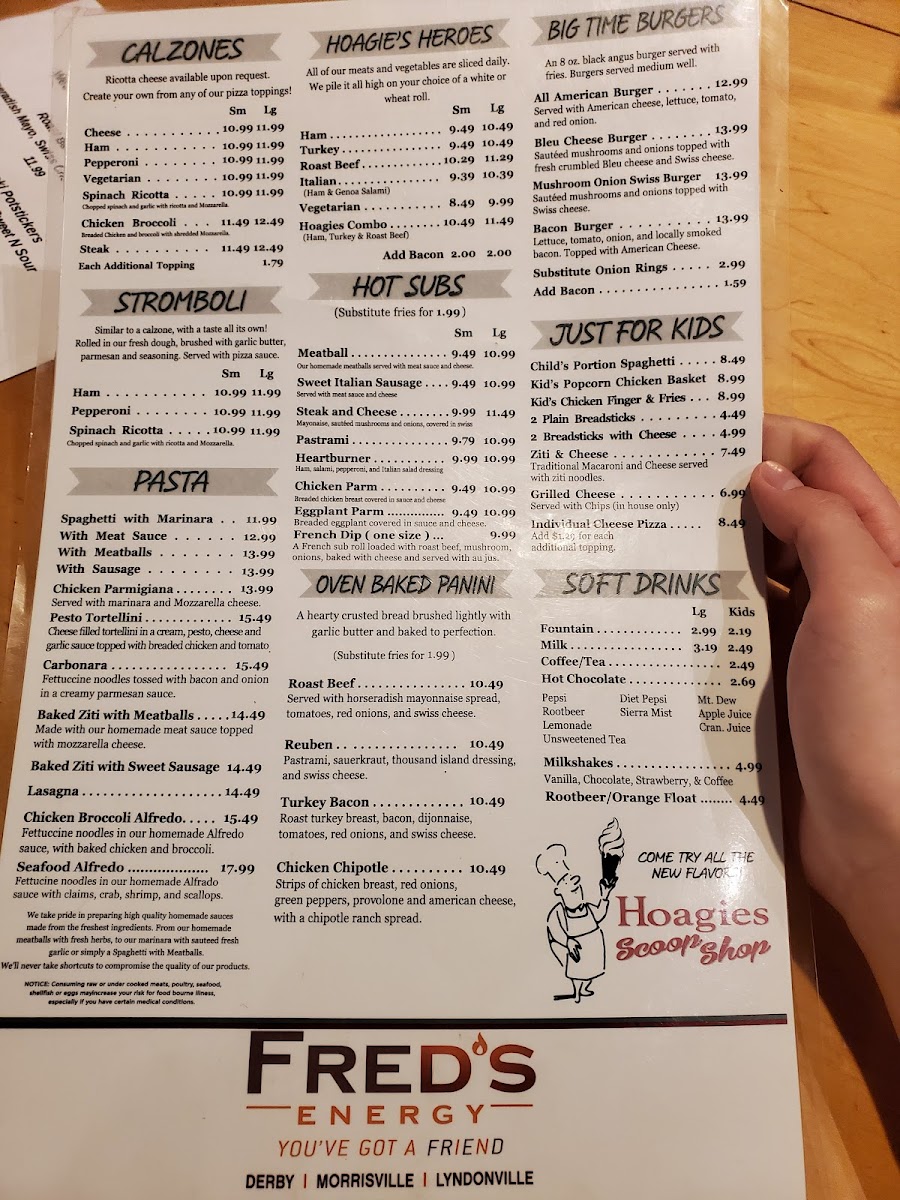 Menu Hoagie's Pizza & Pasta Morrisville-4