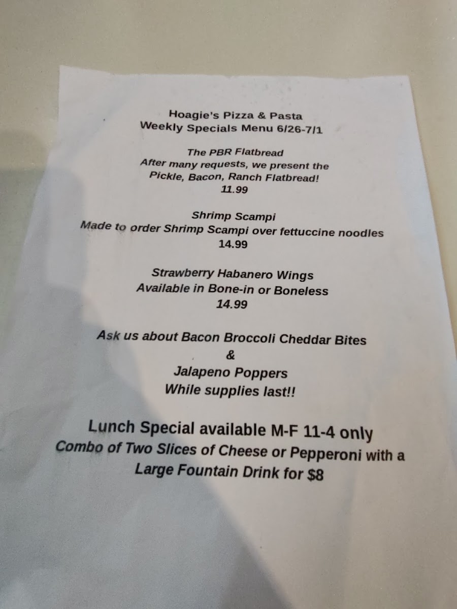Menu Hoagie's Pizza & Pasta Morrisville-6