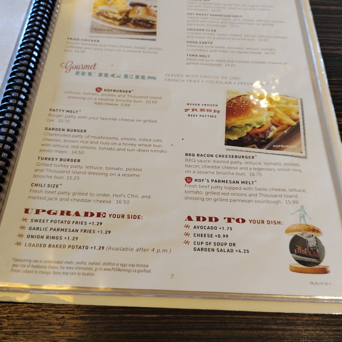 Menu Hof's Hut Restaurant & Bakery-5