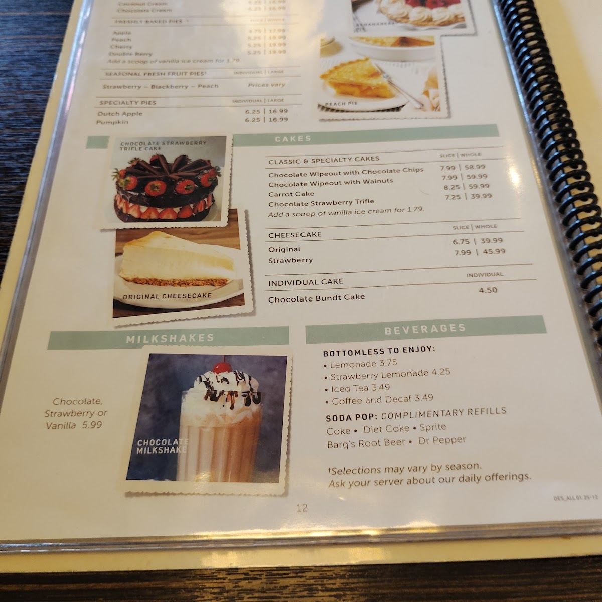 Menu Hof's Hut Restaurant & Bakery-7